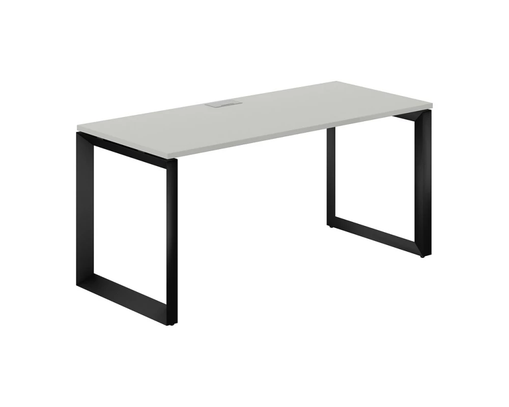 Стол на О-образном каркасе 1600x700x750 Prizma (nd) Серый бархат/Черный