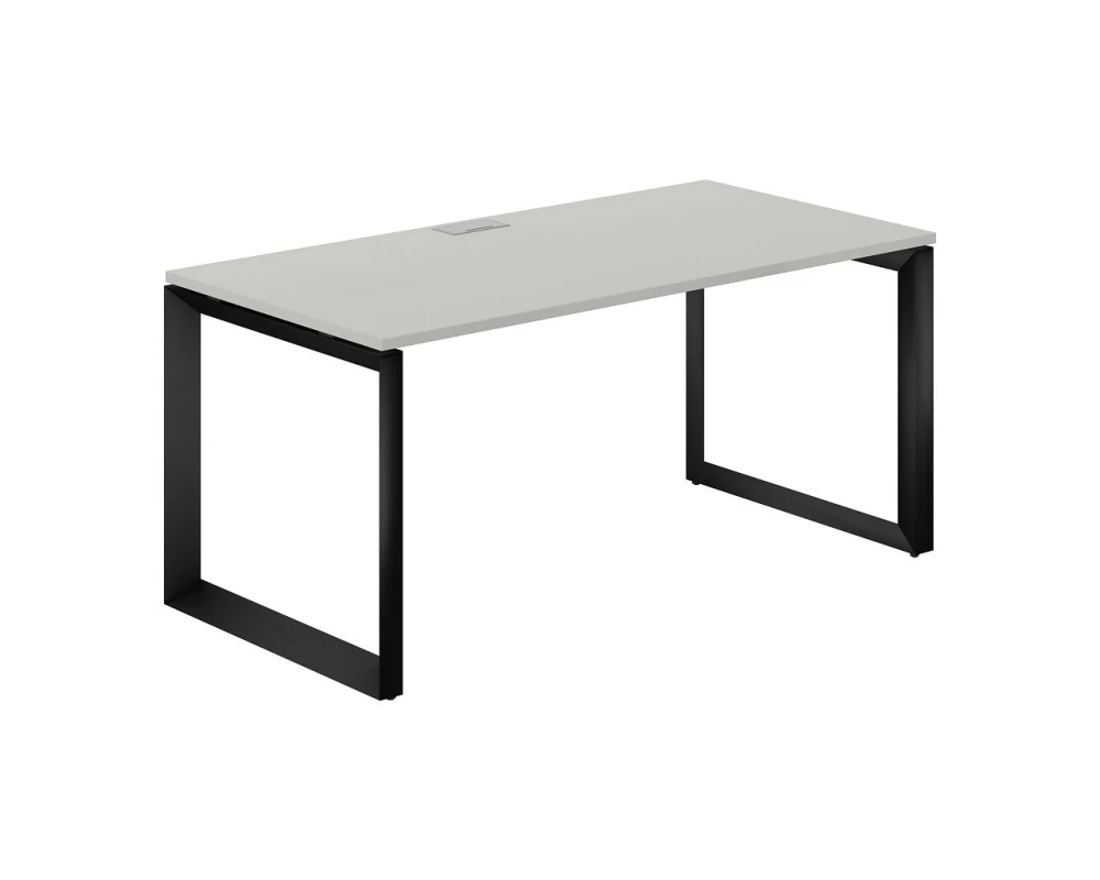 Стол на О-образном каркасе 1600x800x750 Prizma (nd) Серый бархат/Черный
