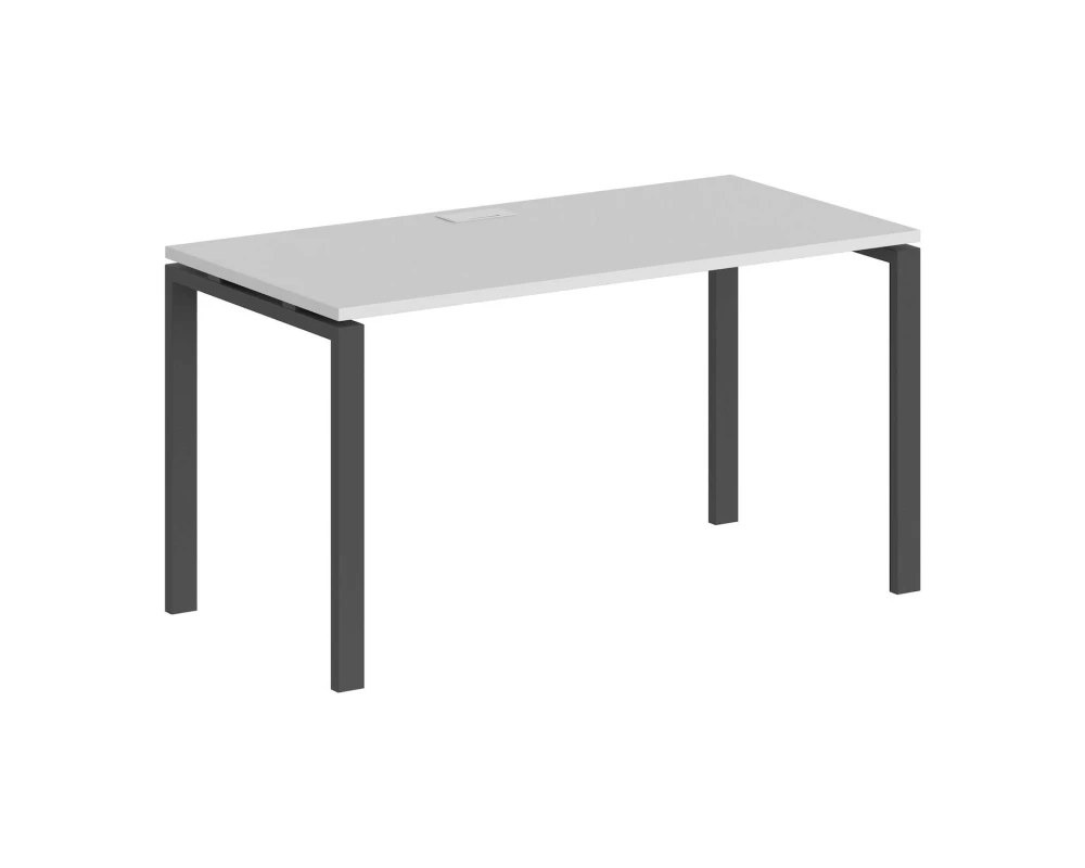 Стол 1400x600x750 профиль антрацит: 60x30 Сигма / Sigma Белый