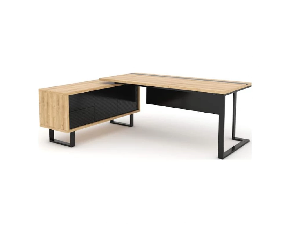 Стол руководителя с одной опорой (монтируемый на тумбу) 200 Зета