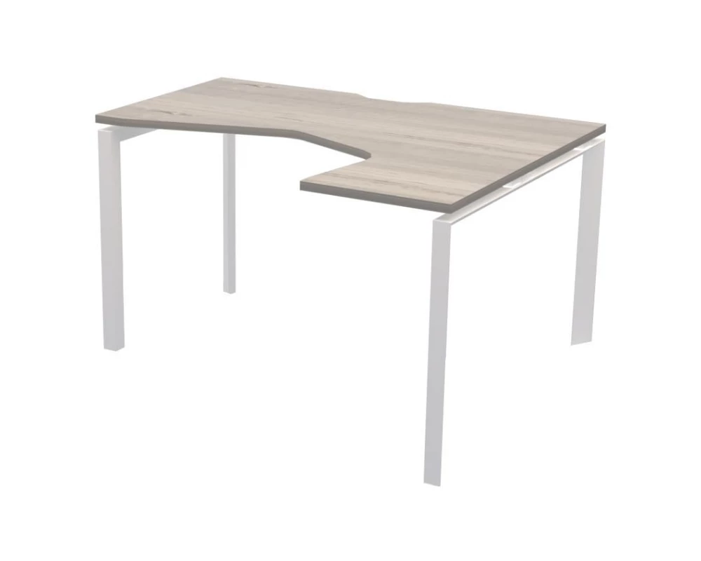 Стол эргономичный правый на металлокаркасе НТМП.П-040.ПР Аргентум