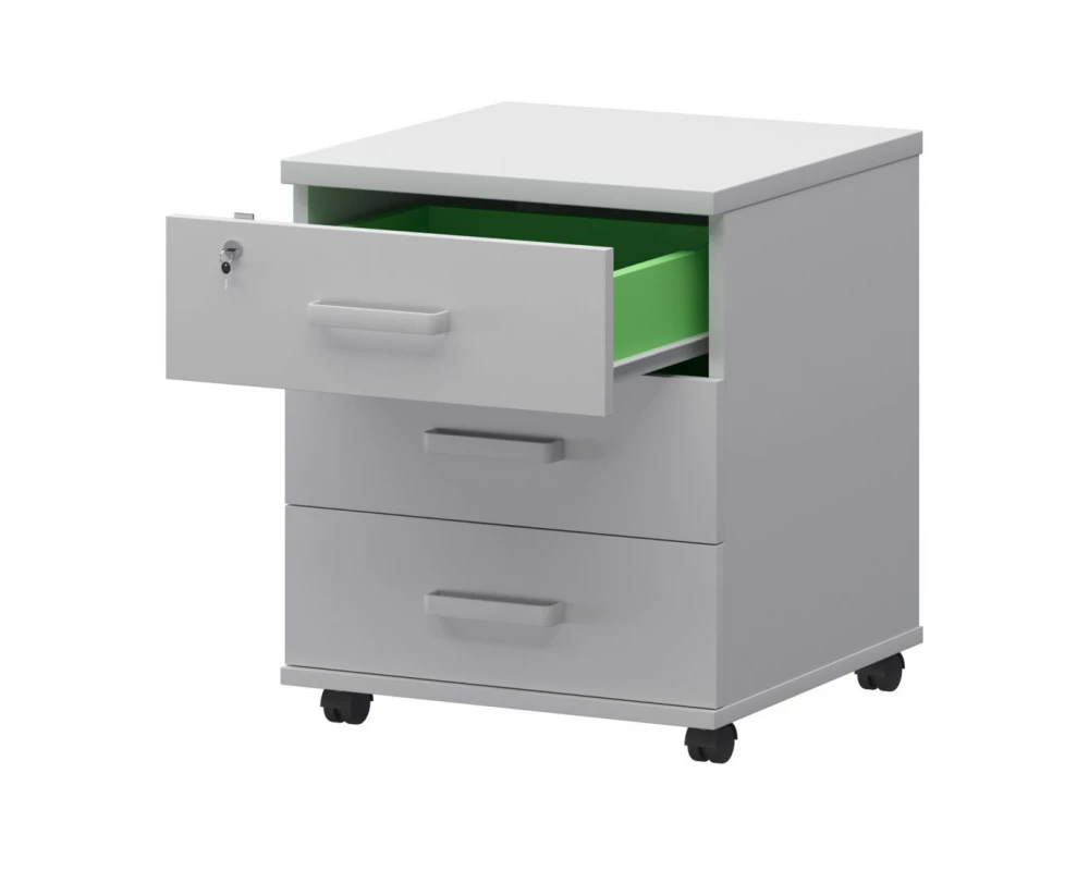 Тумба подкатная с центральным замком СМТ-3ПЦ 434x450x620 Смарт (pt)