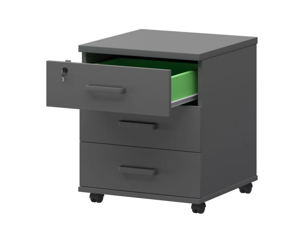 Тумба подкатная с центральным замком СМТ-3ПЦ 434x450x620 Смарт (pt)