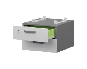 Тумба подвесная для столов на м/каркасе гл.600 мм СМТ2-2ПД.60 432x468x332 Смарт (pt) images