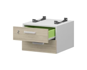 Тумба подвесная для столов на м/каркасе гл.600 мм СМТ2-2ПД.60 432x468x332 Смарт (pt) images