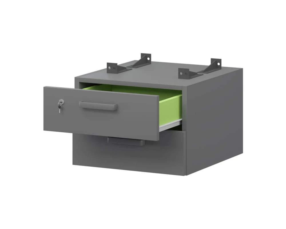 Тумба подвесная для столов на м/каркасе гл.600 мм СМТ2-2ПД.60 432x468x332 Смарт (pt)