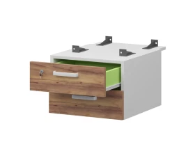 Тумба подвесная для столов на м/каркасе гл.730 мм СМТ2-2ПД.73 432x544x332 Смарт (pt) images