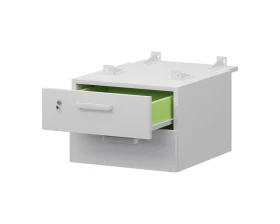 Тумба подвесная для столов на м/каркасе гл.730 мм СМТ2-2ПД.73 432x544x332 Смарт (pt) images