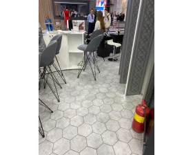 Стул полубарный SHT-ST34/S66-1 Велюр, Платиново-серый/Черный муар images