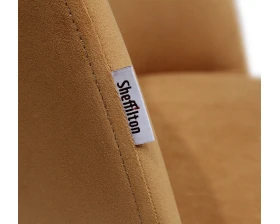 Стул полубарный SHT-ST35/S148-1 Велюр, Горчичный/Черный муар images