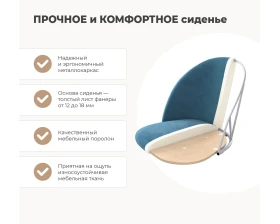 Стул SHT-ST35-2/S37 Велюр, Лиственно-зеленый/Медный металлик images