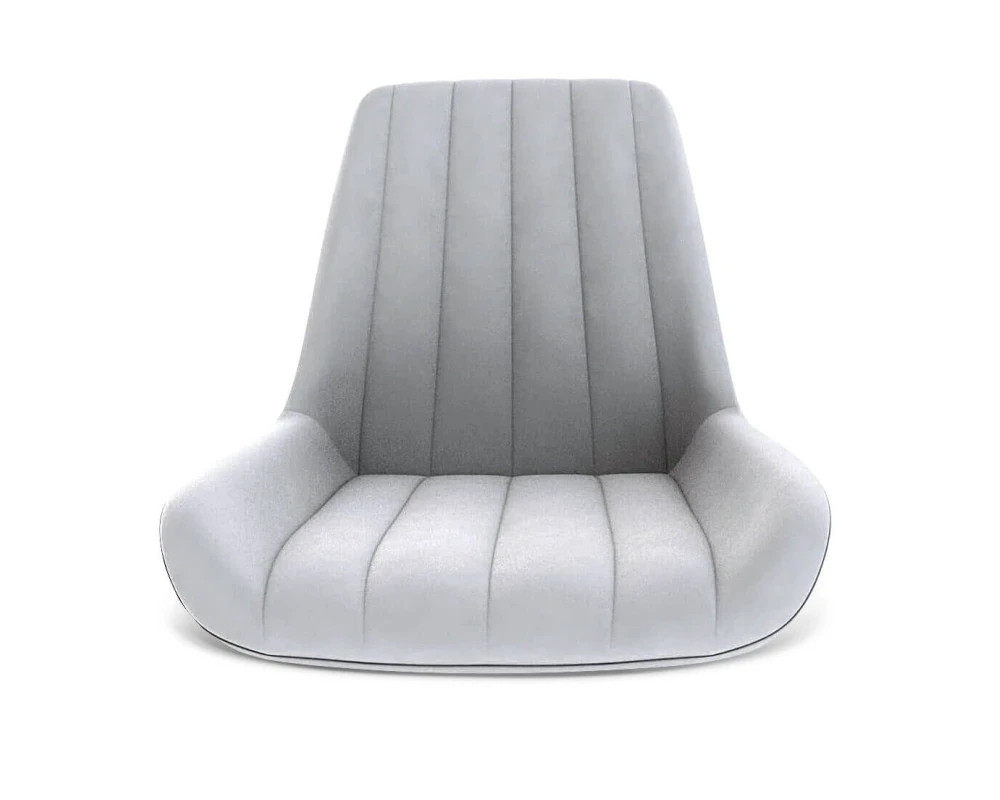 Стул SHT-ST37/S64 Велюр, Серое облако/Хром лак