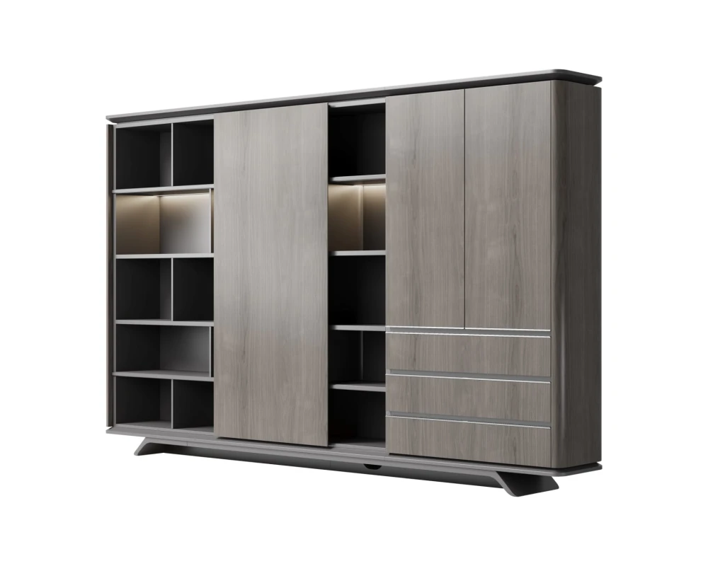 Шкаф для документов с раздвижными фасадами 3260x430x2050 Atlas (Sun)