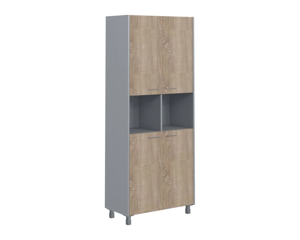 Шкаф с полкой и с 2-мя комплектами глухих малых дверей Offix New