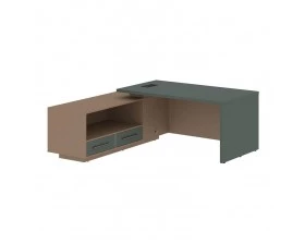 Стол руководителя с тумбой, левый 1900х1900х750 Velion images