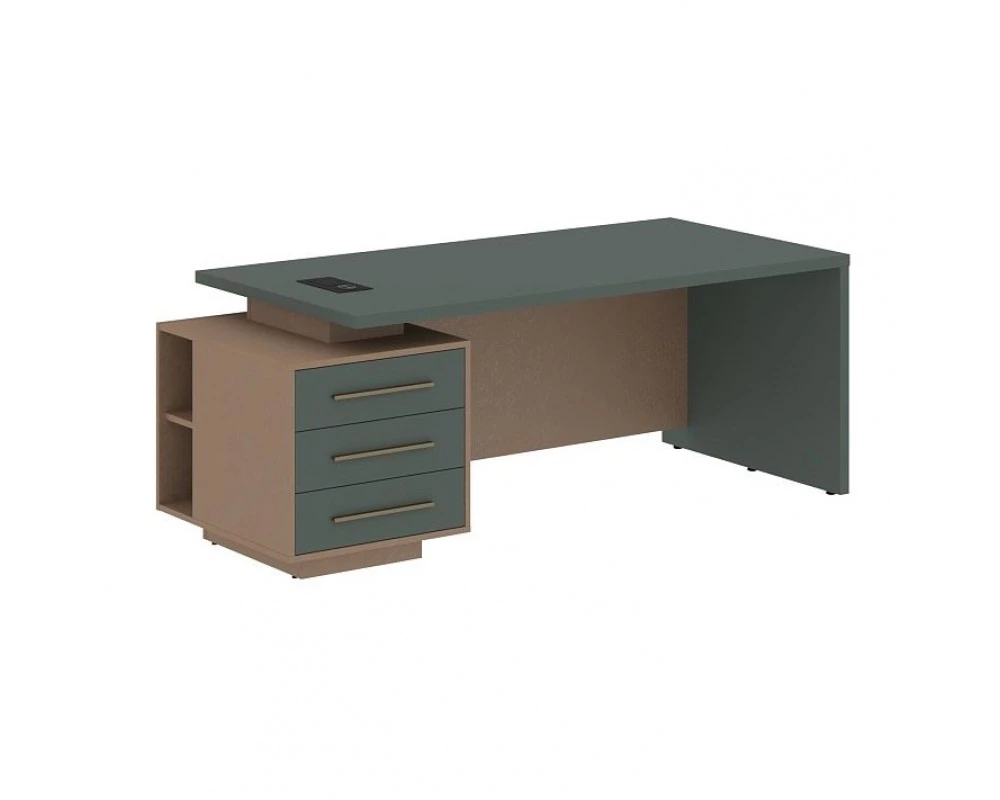 Стол руководителя с тумбой, левый 2000х900х750 Velion