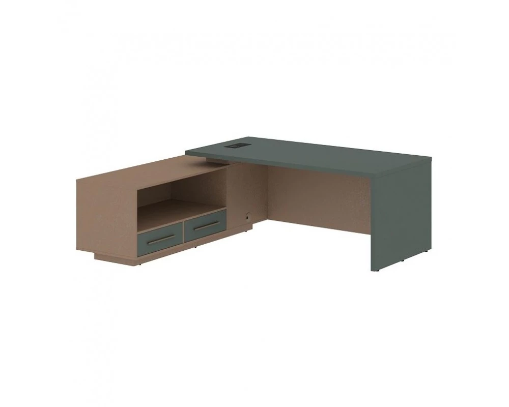 Стол руководителя с тумбой, левый 2100х1900х750 Velion