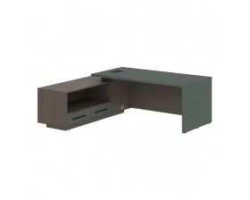 Стол руководителя с тумбой, левый 2100х1900х750 Velion images