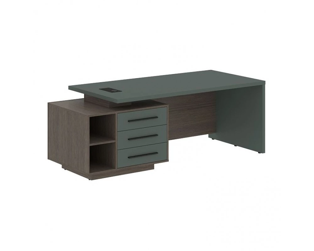 Стол руководителя с тумбой, левый 2100х900х750 Velion
