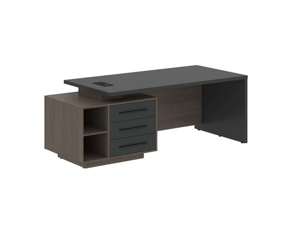 Стол руководителя с тумбой, левый 2100х900х750 Velion