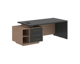 Стол руководителя с тумбой, левый 2100х900х750 Velion images