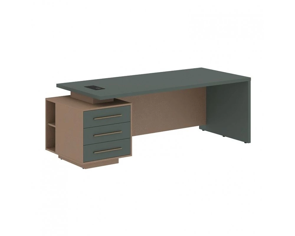 Стол руководителя с тумбой, левый 2200х900х750 Velion