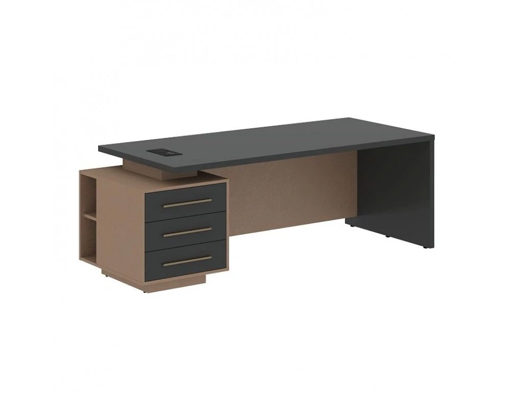 Стол руководителя с тумбой, левый 2200х900х750 Velion