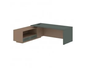 Стол руководителя с тумбой, левый 2300х1900х750 Velion images