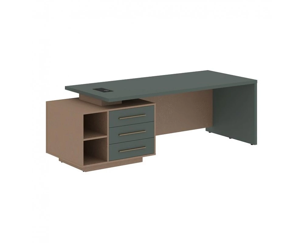 Стол руководителя с тумбой, левый 2300х900х750 Velion