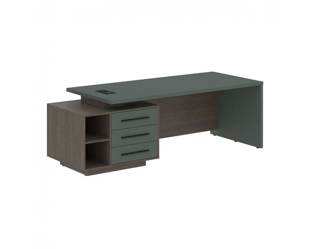Стол руководителя с тумбой, левый 2300х900х750 Velion