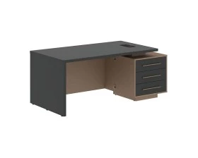 Стол руководителя с тумбой, правый 1800х900х750 Velion images