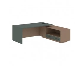 Стол руководителя с тумбой, правый 2100х1900х750 Velion images