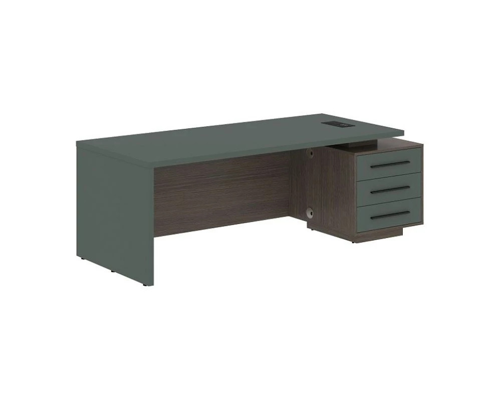 Стол руководителя с тумбой, правый 2200х900х750 Velion