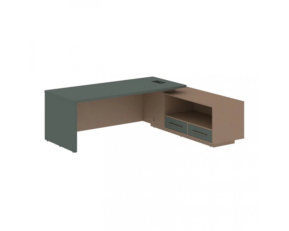 Стол руководителя с тумбой, правый 2300х1900х750 Velion