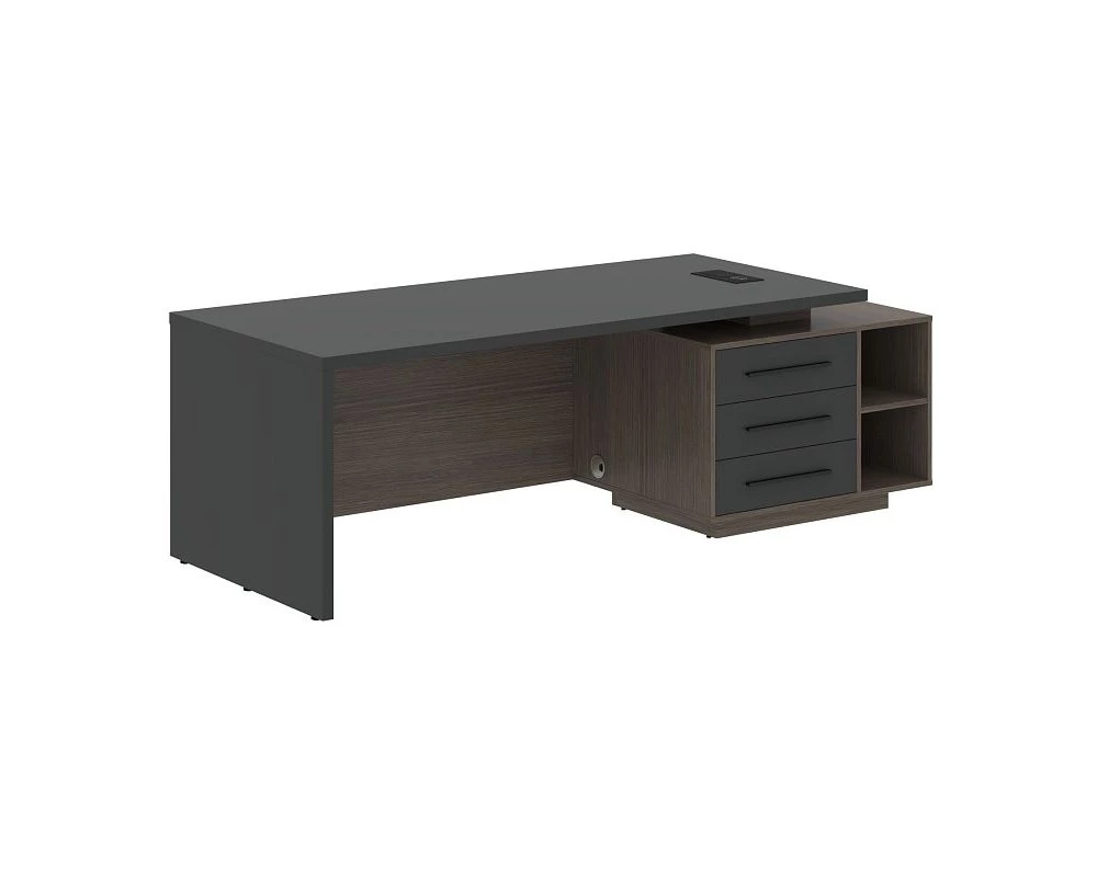 Стол руководителя с тумбой, правый 2300х900х750 Velion