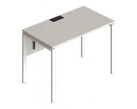 Стол прямой на металлических опорах ФТМ-120+ФМК-120+ФЦ-120 Форма images