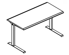 Стол письменный на металлокаркасе МL (2 скоса) Alta ML images