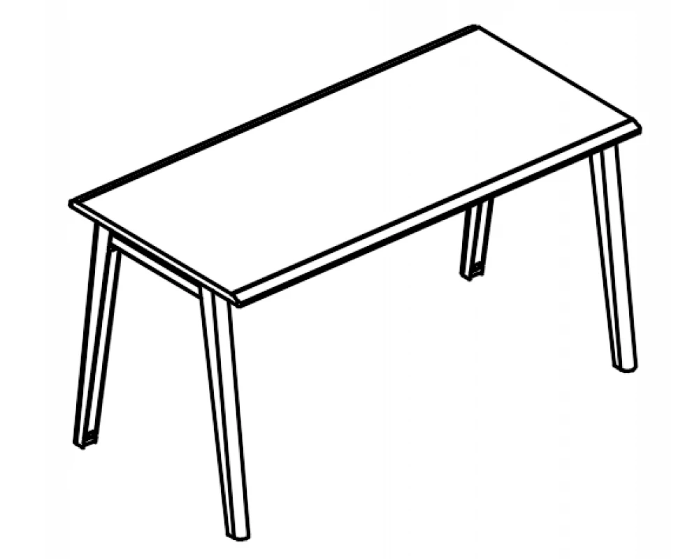 Стол письменный на металлокаркасе МТ (2 скоса) Alta MT