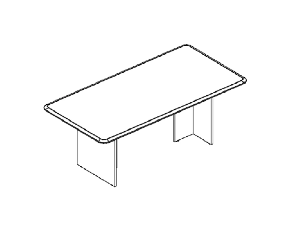Стол для переговоров прямоугольный 160 на опорах ДСП Alta