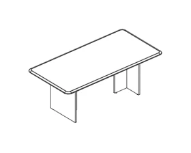 Стол для переговоров прямоугольный 160 на опорах ДСП Alta images