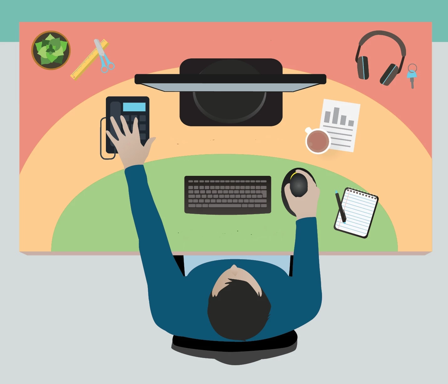 Пример организации рабочей поверхности