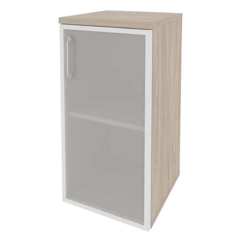 Шкаф низкий узкий правый (1 низкий фасад стекло в раме) 400x420x823 Onix