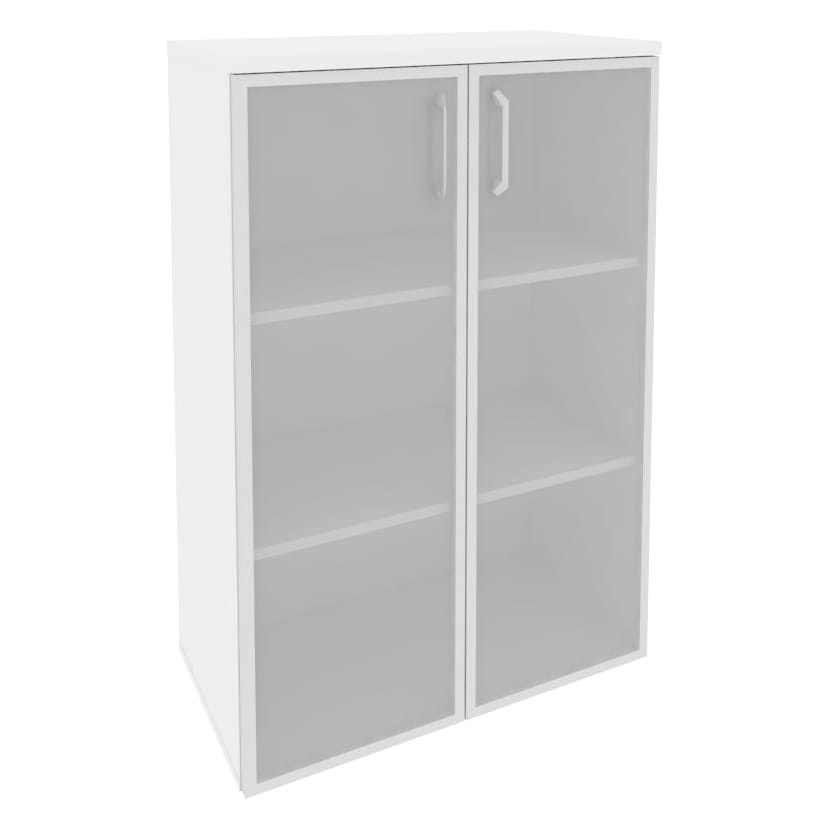 Шкаф средний широкий (2 средних фасада стекло в раме) 800x420x1207 Onix