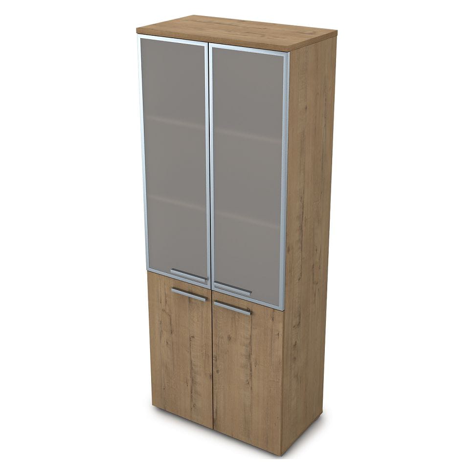 Шкаф высокий со стеклом (800*450*2045) 9Ш.005.19 Gloss