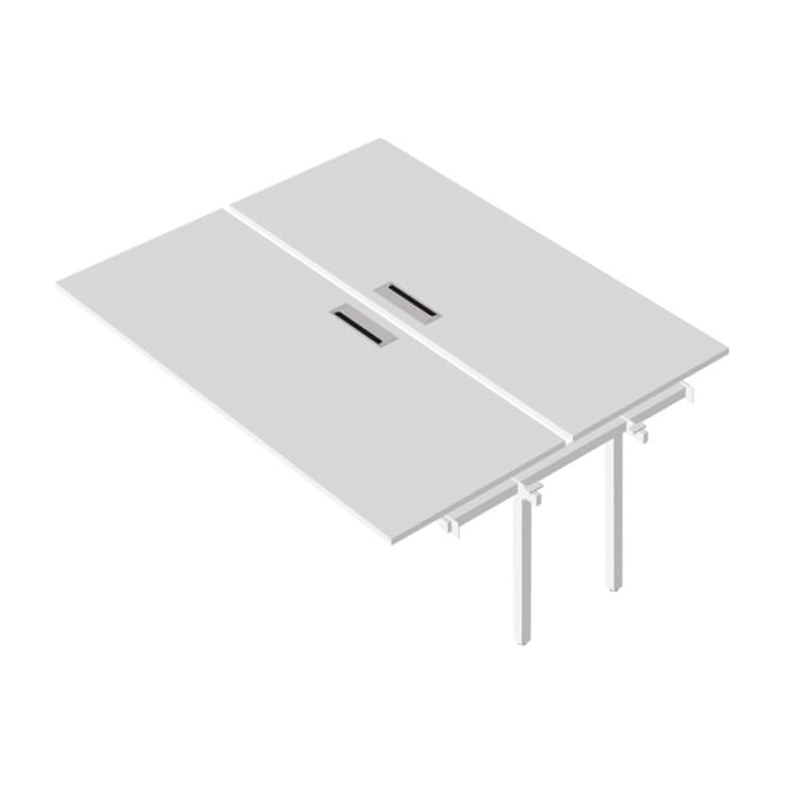 Промежуточный сдвоенный стол с люком на металлокаркасе RM-1.1(x2)+F-63M Rio Project