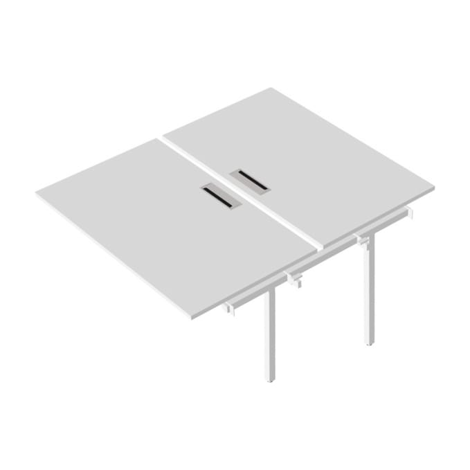 Промежуточный сдвоенный стол с люком на металлокаркасе RP-3.1(x2)+F-65M Rio Project