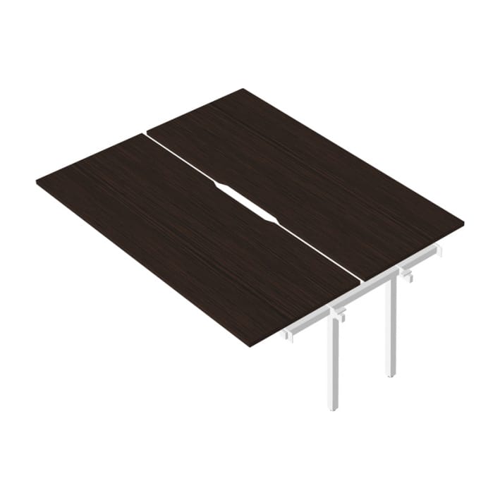 Промежуточный сдвоенный стол с вырезом на металлокаркасе RM-1.2(x2)+F-63M Rio Project