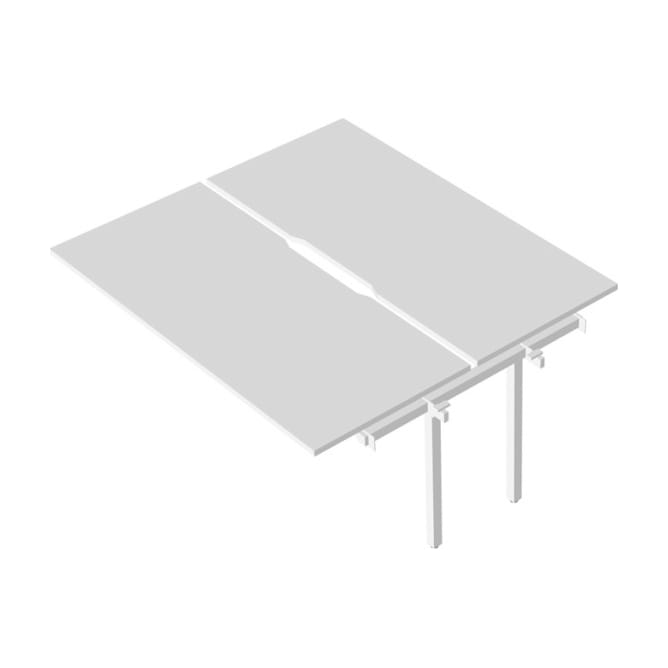 Промежуточный сдвоенный стол с вырезом на металлокаркасе RM-2.2(x2)+F-62M Rio Project