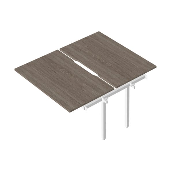 Промежуточный сдвоенный стол с вырезом на металлокаркасе RM-4.2(x2)+F-60M Rio Project
