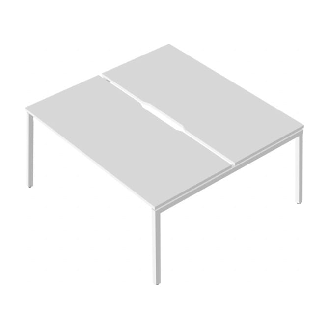 Сдвоенный стол с вырезом на металлокаркасе RM-2.2(x2)+F-46M Rio Project